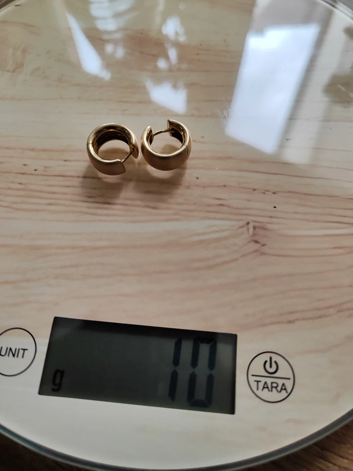 Creolen 750 / 18 K Gelbgold Ohrringe massiv neu Goldschmiedearbeit - Bild 2 von 4