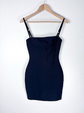 Superdown Revolve Black Bandage Square Neck Black Mini Dress Size XS NWT