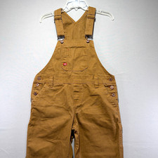 Dickies Duck Bibs Workwear Overalls Men's XSmall Brown Tan Canvas - fits Teens