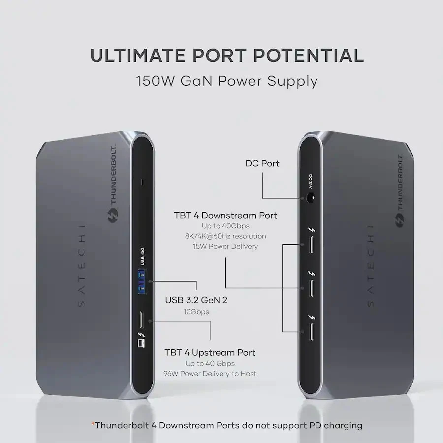 Satechi Thunderbolt 4 Hub 5 in 1, Thunderbolt 4 Dock with 3 Thunderbolt 4 Down-- - Image 3 of 4