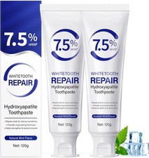7.5 Hydroxyapatite Toothpaste, 2Pack Toothpaste for Advanced Enamel Protection,
