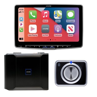 Alpine Halo11 ILX-F511 CarPlay/Android Auto Receiver + R-A75M Amp + RUX-H02 Knob