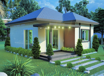 Custom Modern Granny's Tiny House plan 2 Bedroom & 1 Bathroom With CAD & PDF Fil