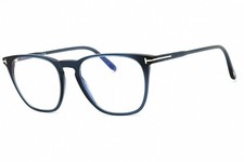 New Tom Ford FT TF5937-B 090 Square Shiny Blue 52 mm Men's Eyeglasses Frame