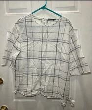 Doe & Rae Side Tie 100% Cotton Top Size S NWOT Beautiful