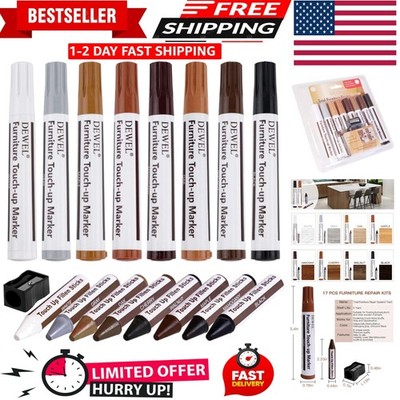 Furniture Markers Touch Up, Upgrade Wooden Furniture Repair Kit,  Wood Scratc...