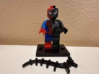 LEGO Marvel Spider-Man Half Venom Custom MInifgure New