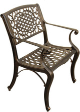 Outdoor Aluminum Dining Chair, Bronze