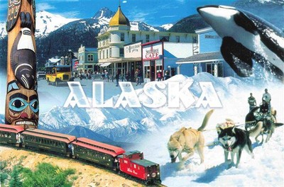 Alaska US-State Alaskas Inside Passage Schlittenhunde E