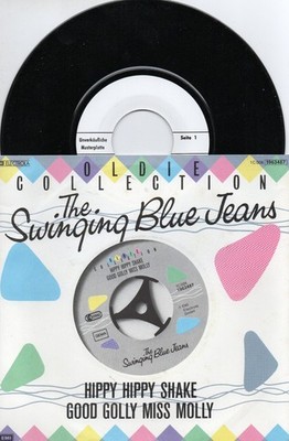 EMI  Sg.  -   THE SWINGING BLUE JEANS  -  HIPPY HIPPY SHAKE  -  weiße Promo