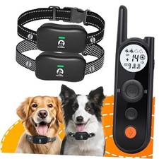 Wireless Dog Fence System for 2 Dogs - Up to 3500ft Adjustable Electric Black