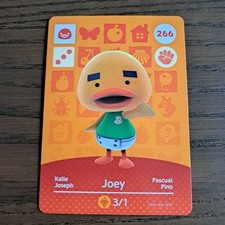 Nintendo Animal Crossing Joey Amiibo Card ...