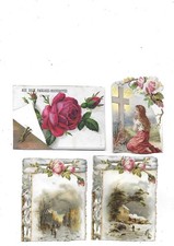 6 Antique Victorian Scrap H Rose Advertising Cutout Chromos 7.5 cms