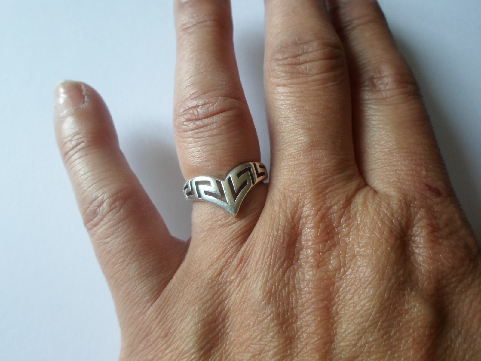 solid silver ring, openwork, labyrinth, s. 54 - image 6