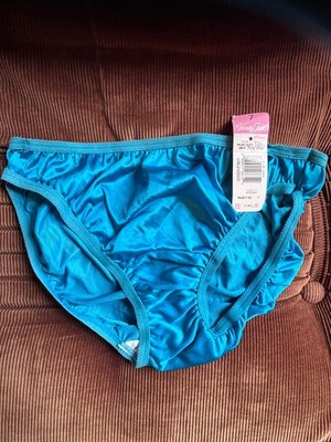 NWT Vanity Fair Vintage Teal Nylon Panties Size 7 New NOS (Read)