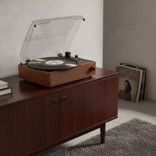 Vintage Vinyl Record Player with Built-in Speakers Bluetooth 3-Speed Turntable