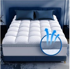 Premium Mattress Topper Queen for Ultra Comfort, 2" Plush Pillow Topper