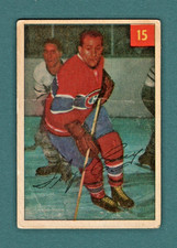 1954-55 Parkhurst Floyd Curry (Premium Ad Back) #15  **GOOD/VG**