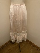 Vtg. Applause Half Slip Pink/ Lace Full Sweep Size Small New
