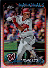 2024 Topps Chrome Refractors #242 Joey Meneses Washington Nationals