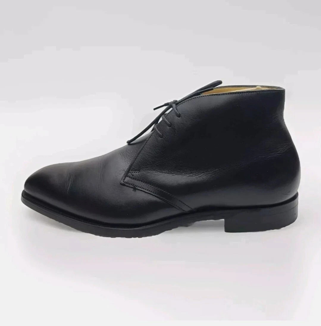 SAOLA Stivali Chukka BARKER ENGLAND suola in gomma di vitello nero UK 6 5 US 7 5 Eur 40 5