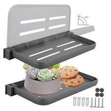 2Pcs RV Aluminum Foldable Shelf, Wall-Mounted Foldable Shelf, Easy to Install