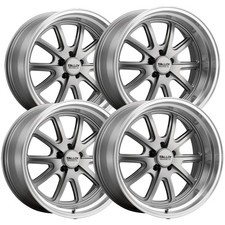 Set Of 4 Alloy Creations Ac515 17x8 5x4.75 0mm Gunmetal Wheels Rims 17 Inch