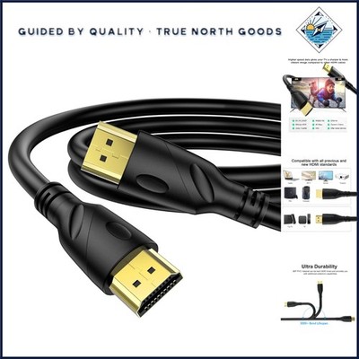 6ft DMI Cable with Aluminum Foil Shielding for Stable High-Speed Transmission