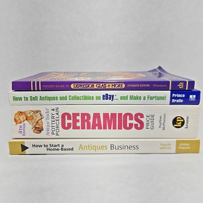 Antique & Collectible Pricing And Selling Guide Book Lot Glass Ceramics Business