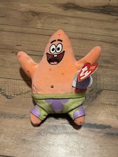 Ty Beanie Babies 7" Patrick Star Plush SpongeBob Nickelodeon Original Toy
