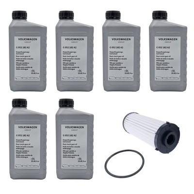 VW Original 6L Getriebeöl Getriebefilter Dichtung Set DSG DQ500 DQ400E