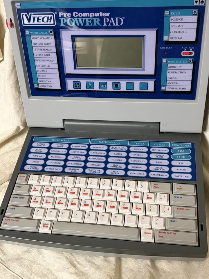 Vtech Pre Computer Power Pad Vintage Educational Laptop Tested Working - Image 4 of 4
