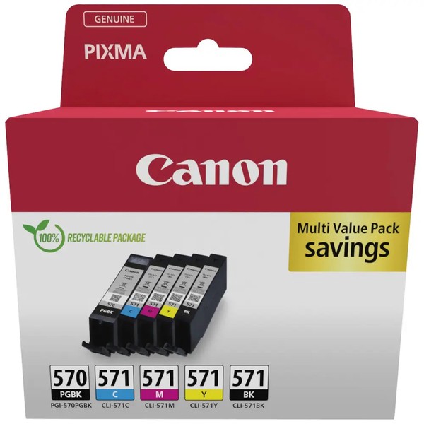 Canon Druckerpatrone PGI-570/CLI-571 Pgbk/C/M/Y/Bk Multipack Original Kombi-Pack-image