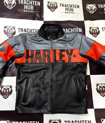 Men's Essential Convertible Leather Jacket  Men's Harley Davidson Jacket