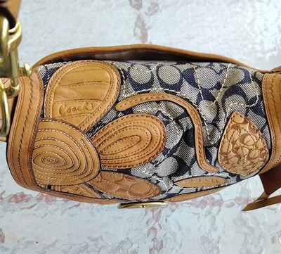 コーチバッグ Coach SMALL Vintage 11780 Bleecker Signature C Denim & Floral
