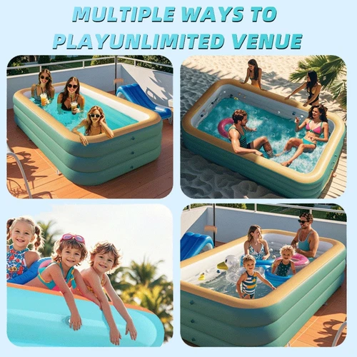 Planschbecken für Kinder, Schwimmbecken 120x90, Kinderpool Planschbecken Garten - Bild 6 von 7