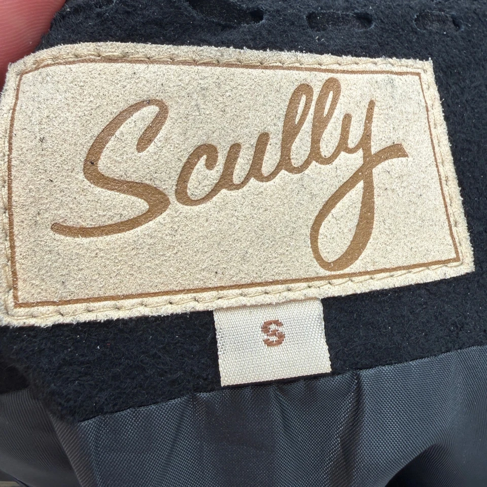 Falda Midi SScully Gamuza Flecos Talla S Western Boho Vaquera Cuero Genuino Negra Foto 2 de 4