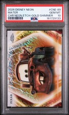 💎 2025 Disney Topps Chrome Gold Shimmer /50 Mater PSA 10 Pop 1  Cars Movie💎 