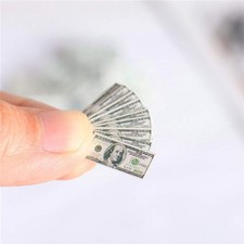 112 Dollhouse Miniature Scene Model Mini 150 Pieces Dollar Bills Set Multicol...