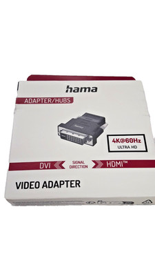 Hama Adapter 200338 DVI- D dual link 24+1 auf HDMI Kupplung Ultra-HD 4K