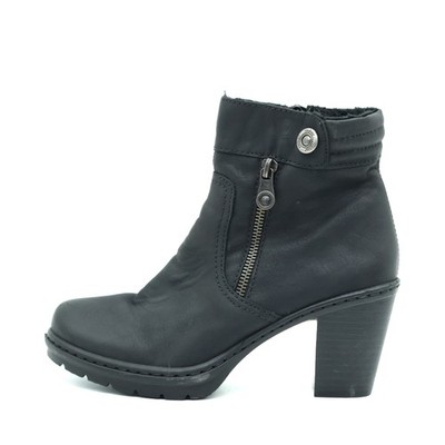 Rieker Damen 70543 Stiefel Schwarz Kunstleder Komfort Stiefeletten EU 37