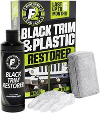 Black Trim Restorer - Lasts 6 Months, Dye Infused Waterproof Plastic R