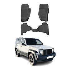 Omac Floor Mats Liner For Jeep Liberty 2008-2012 Black Tpe All-weather 4 Pcs