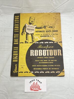 Vintage 1947 Thompson Robotour Booklet Washington D. C. Map, #41