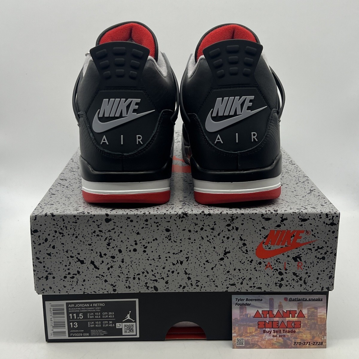 エア ジョーダン 4 レトロ FV5029-006 サイズ11 新品未使用 Size 11.5 - Air Jordan 4 Retro Bred Reimagined Black Red