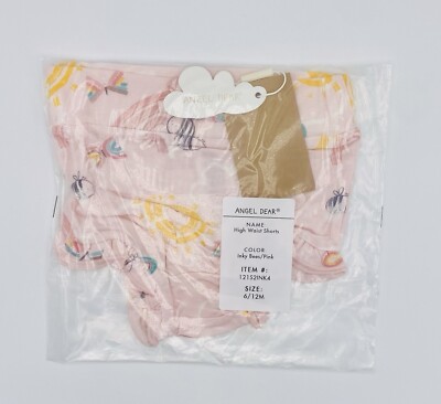 Angel Dear Baby Bloomers Diaper Cover Shorts Pink Buzzy Bees 6-12 Months