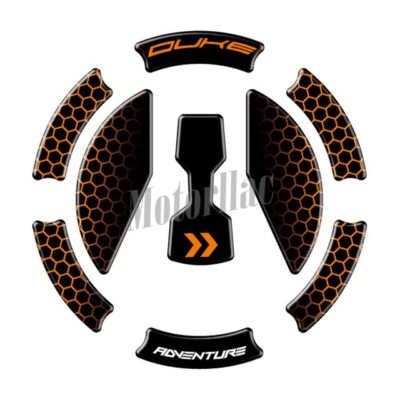 KTM Duke 690 Motorcycle Fuel Tank Cap Decal Cover Black & Orange