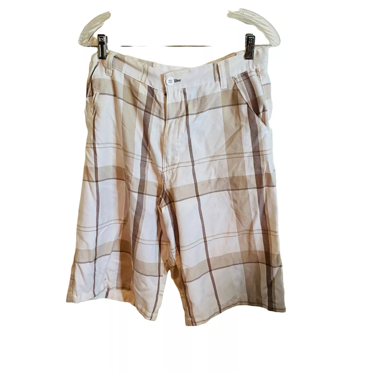 Burnside plaid shorts sale