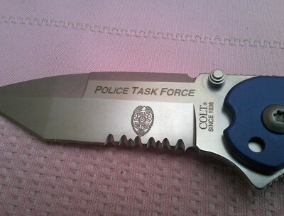 Impossible to Find Colt Police Task Force German Made Blue Folding
