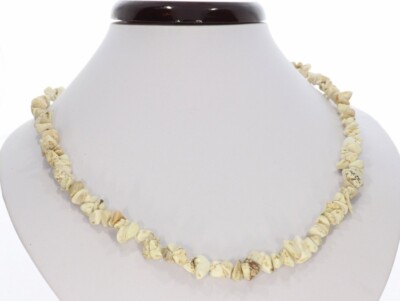  Türkis weiß Splitter Schmuck Halskette Halsband endlos 83cm SP1114